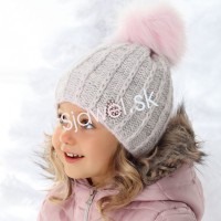 Detské čiapky zimné - dievčenské - model - 762